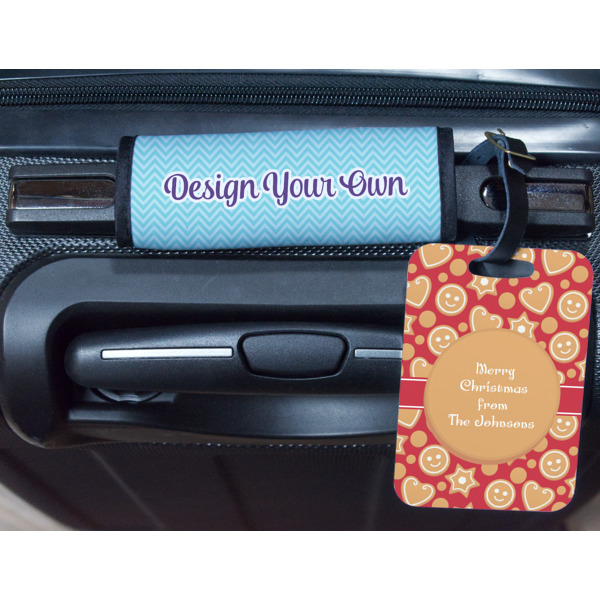 Custom Design - Metal Luggage Tag & Handle Wrap - In Context