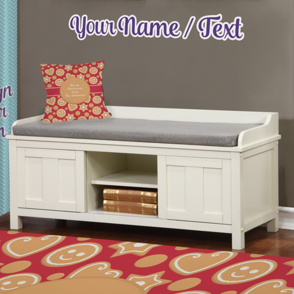 Custom Design - Wall Name Decal Above Storage bench