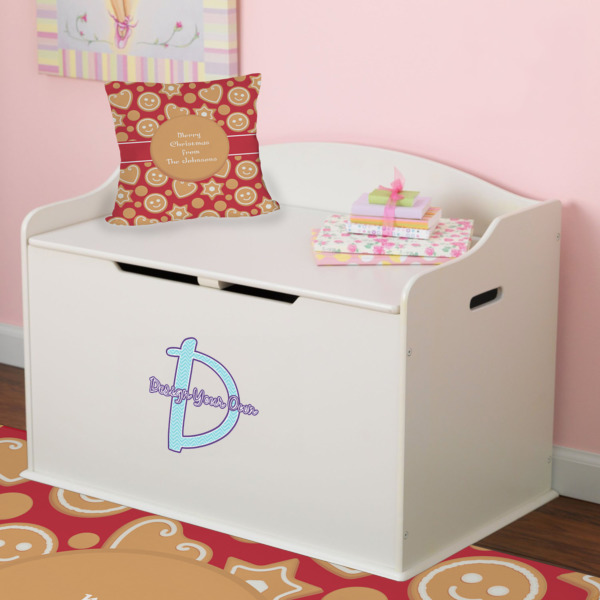 Custom Design - Wall Name & Initial Small on Toy Chest