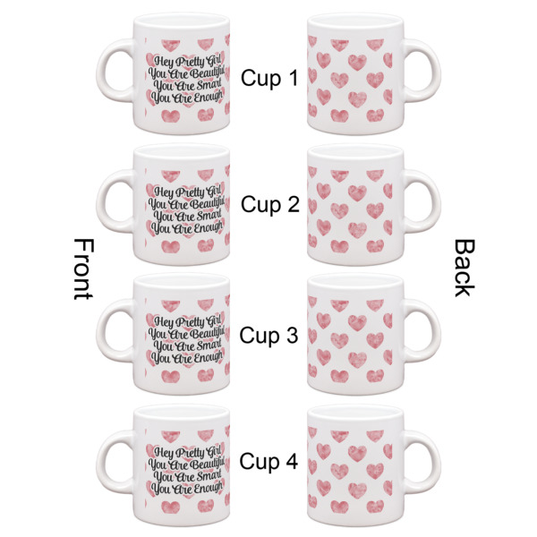 Custom Design - Single Shot Espresso Cup - Set of 4 - Front & Back