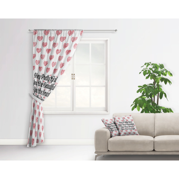 Custom Design - Curtain With Window and Rod - in Room Matching Pillow