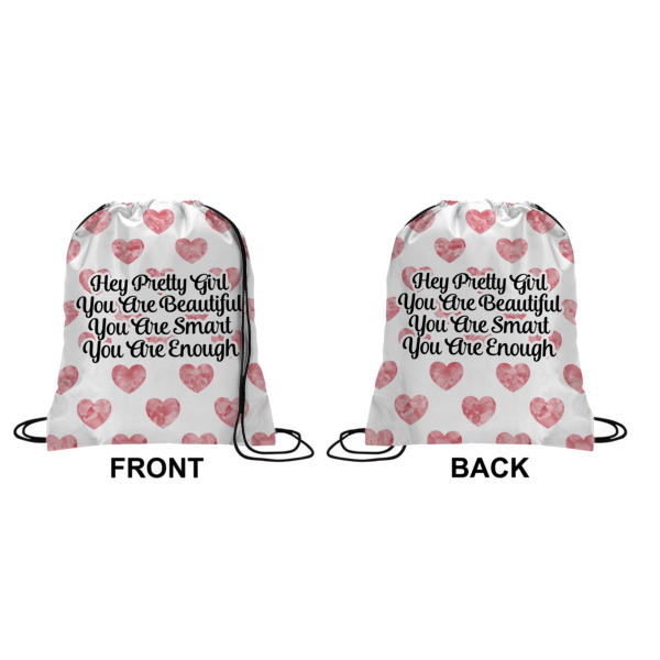 Custom Design - Drawstring Backpack Front & Back Medium