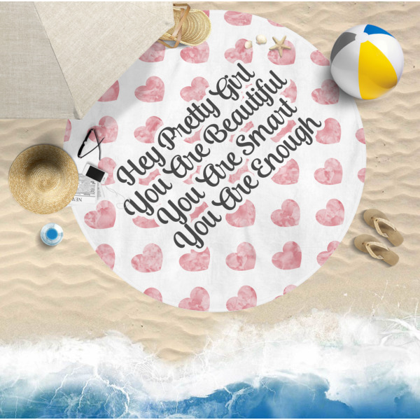 Custom Design - Round Beach Towel Lifestyle