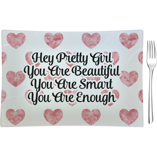 Custom Design Your Own Rectangular Glass Appetizer / Dessert Plate