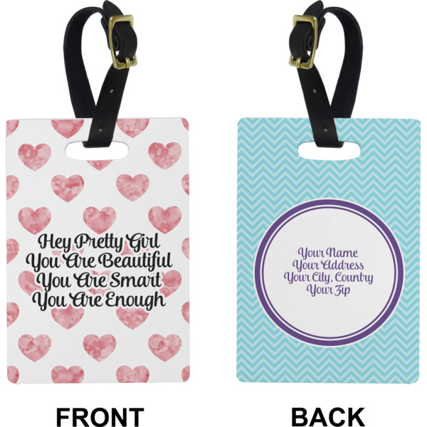 Custom Design - Rectangle Luggage Tag (Front + Back)