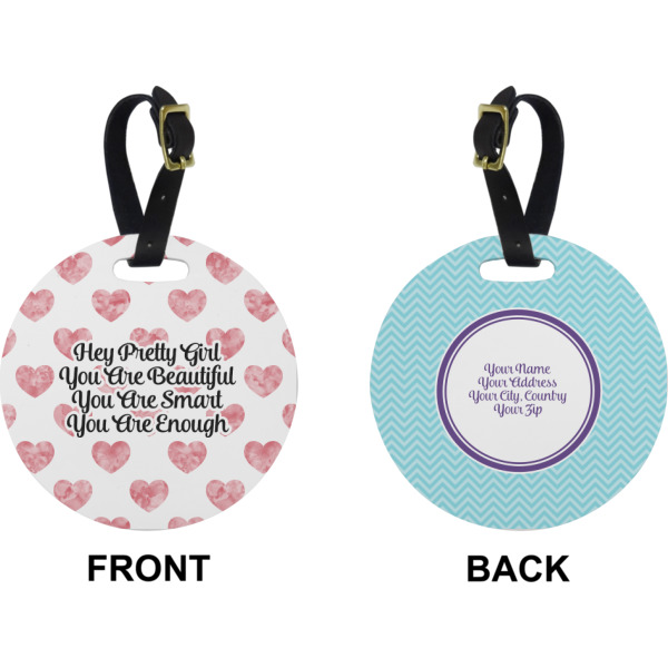 Custom Design - Circle Luggage Tag (Front + Back)