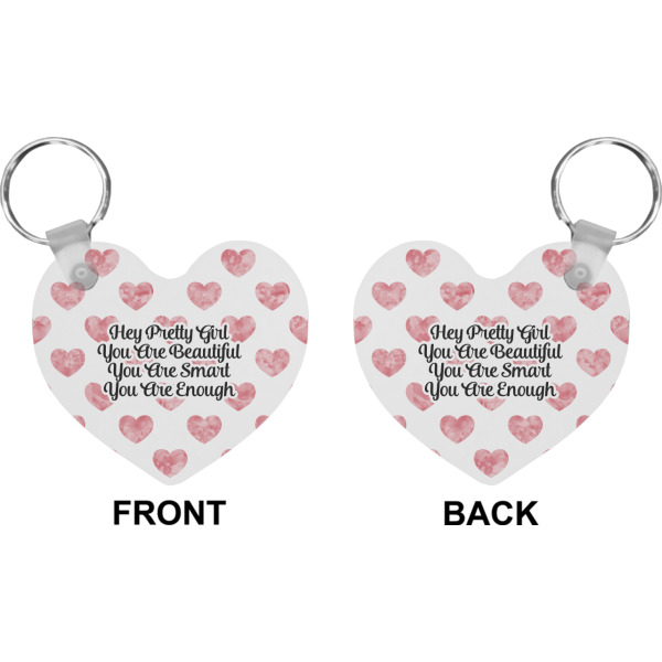 Custom Design - Heart Keychain (Front + Back)