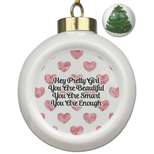 Custom Design Your Own Ceramic Ball Ornament - Christmas Tree