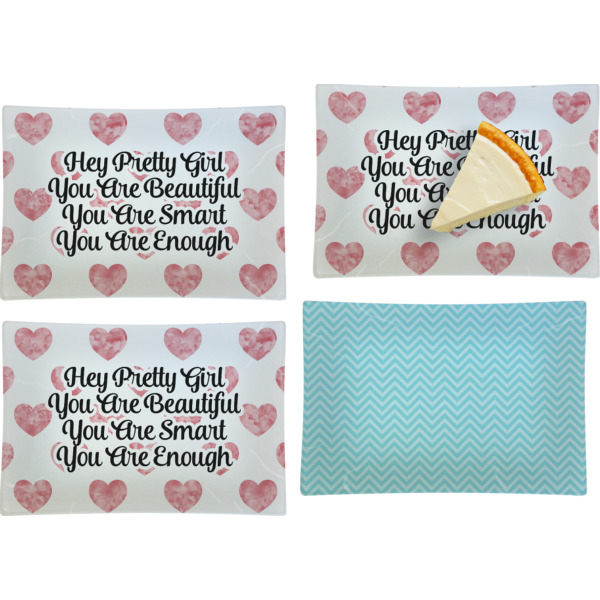 Custom Design - Set of Rectangular Appetizer / Dessert Plates
