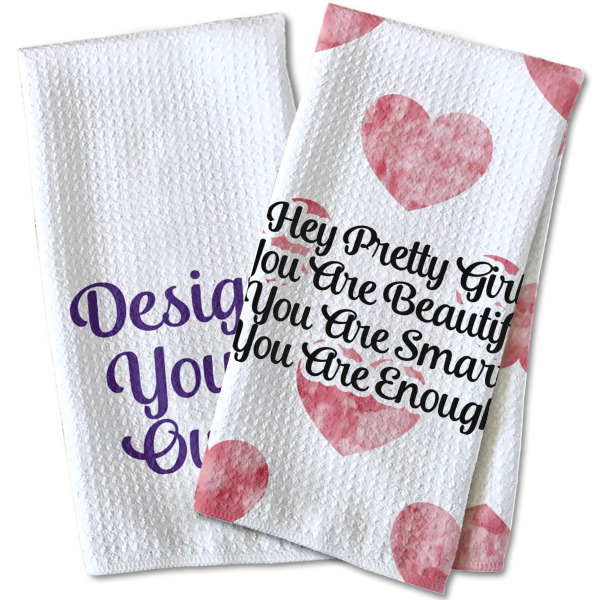 Custom Design - Waffle Weave Towels - Two Print Styles