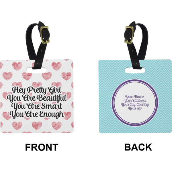 Custom Design - Square Luggage Tag (Front + Back)