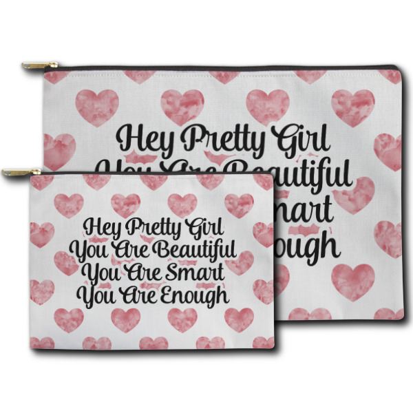 Custom Design - Zippered Pouches - Size Comparison