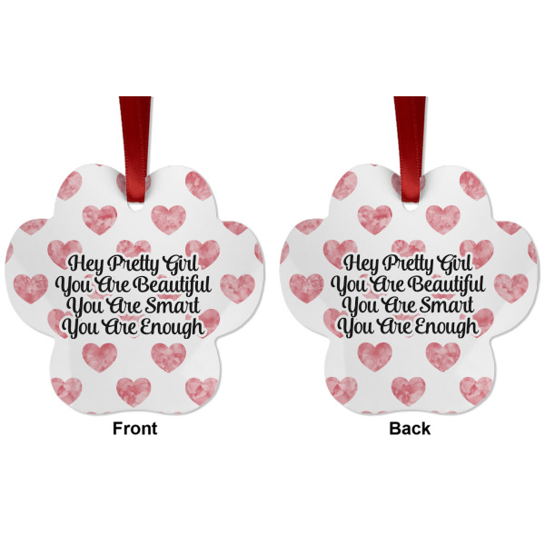 Custom Design - Metal Paw Ornament - Front and Back