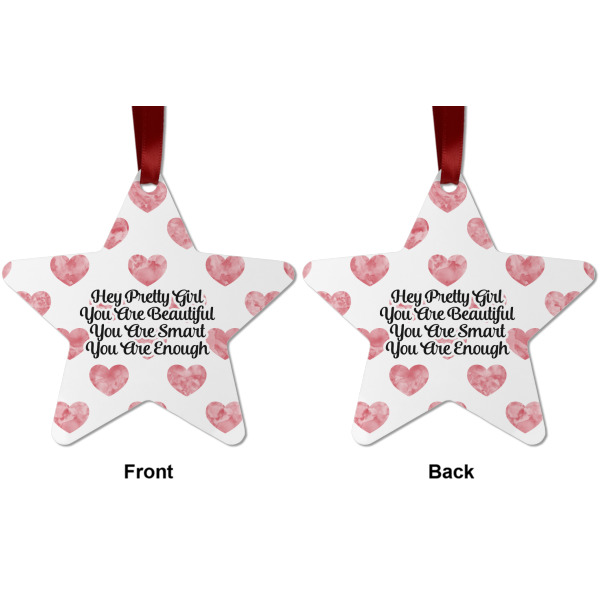 Custom Design - Metal Star Ornament - Front and Back