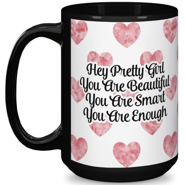 Custom Design Your Own 15 oz Coffee Mug - Black