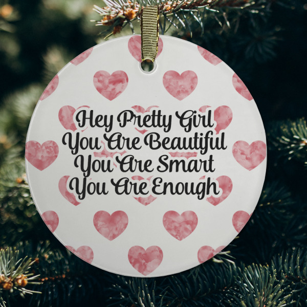 Custom Design - Frosted Glass Ornament - Round (Lifestyle)