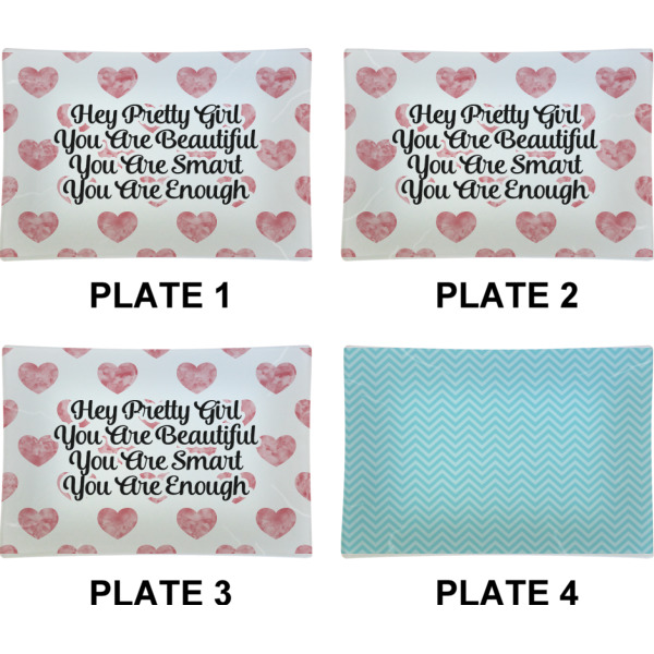Custom Design - Set of Rectangular Appetizer / Dessert Plates (Approval)