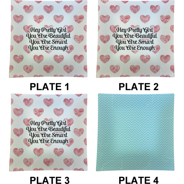 Custom Design - Set of Square Dinner Plates (Approval)