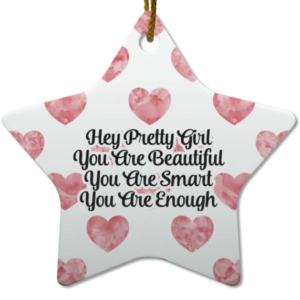 Custom Design - Ceramic Flat Ornament - Star (Front)