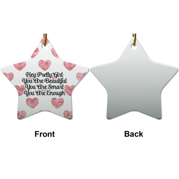 Custom Design - Ceramic Flat Ornament - Star Front & Back (APPROVAL)