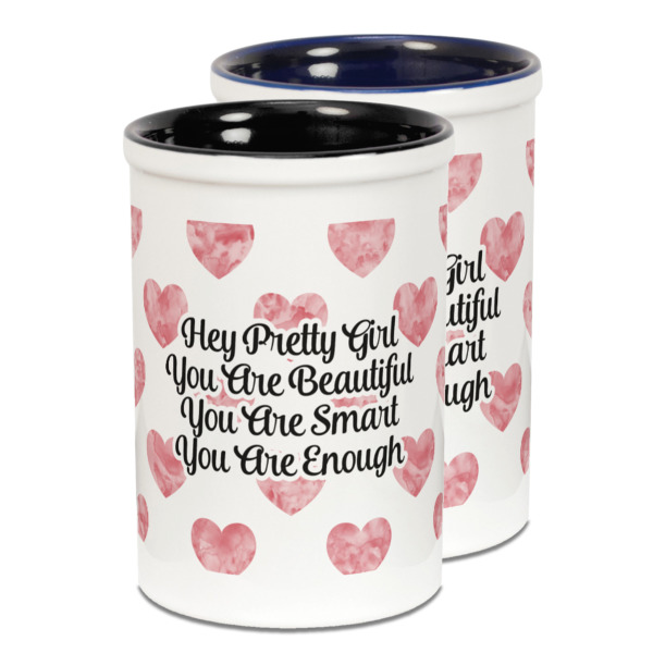 Custom Design Your Own Ceramic Pencil Holder - Large