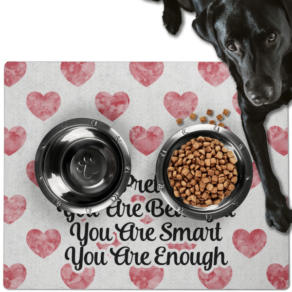 Custom Design - Dog Food Mat - Large LIFESTYLE