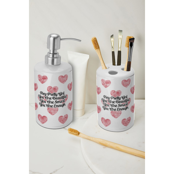 Custom Design - Ceramic Bathroom Accessories - LIFESTYLE (toothbrush holder & soap dispenser)