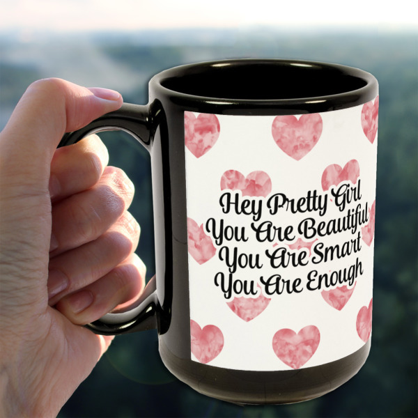 Custom Design - 15oz. Black Mug - Lifestyle