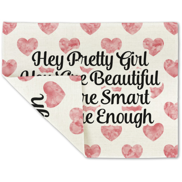 Custom Design - Linen Placemat - Folded Corner (double side)