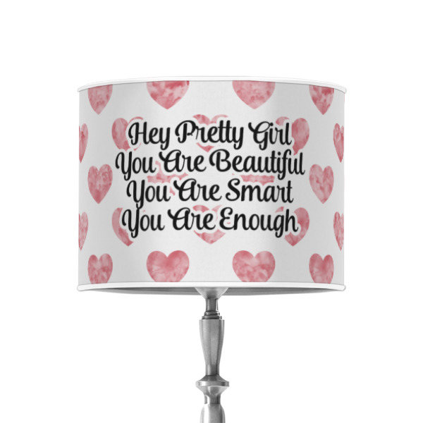 Custom Design - 8" Drum Lampshade - ON STAND (Poly Film)