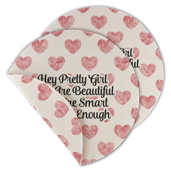 Custom Design - Round Linen Placemats - MAIN (Double-Sided)