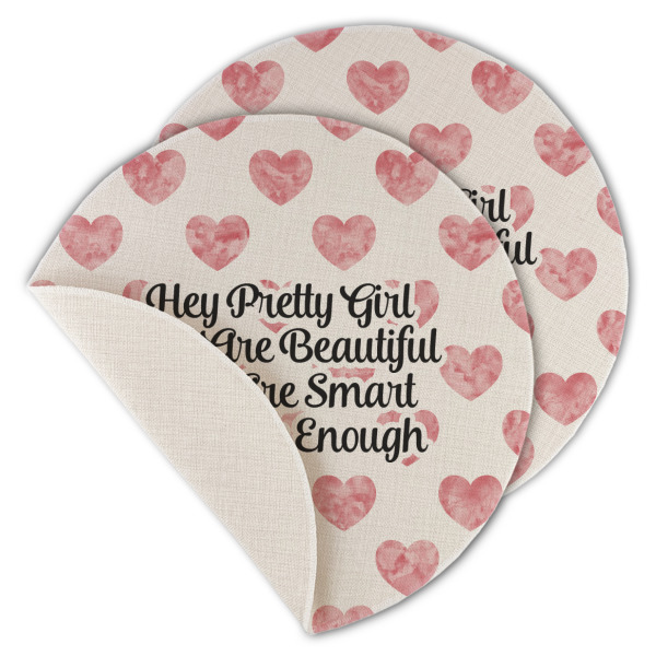 Custom Design - Round Linen Placemats - MAIN (Single Sided)