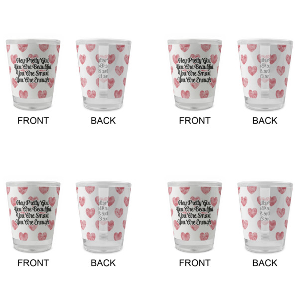 Custom Design - Glass Shot Glass - Standard - Set of 4 - Front & Back