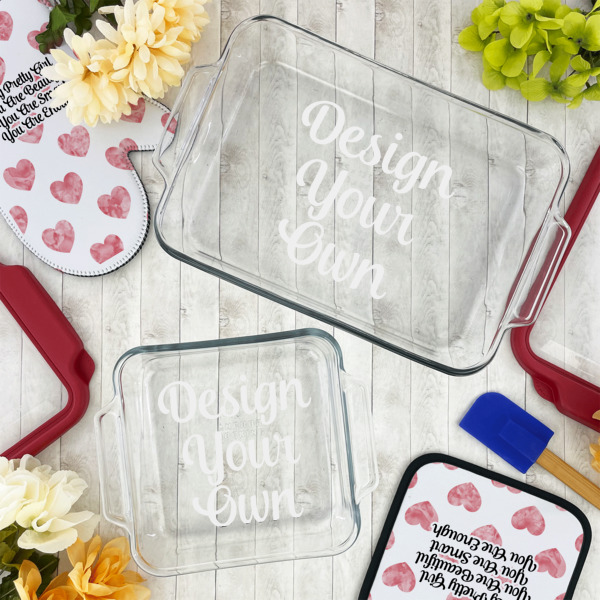 Custom Design - Glass Baking Dish Set - Lifestyle