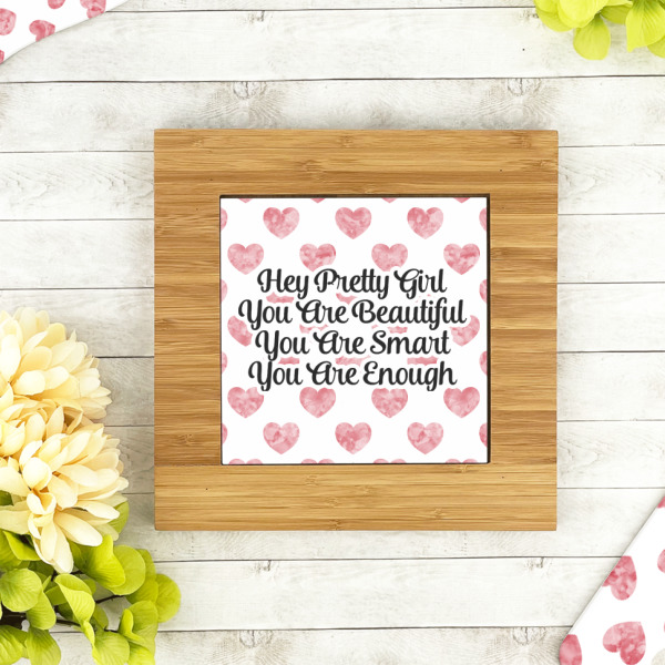 Custom Design - Bamboo Trivet with 6" Tile - LIFESTYLE