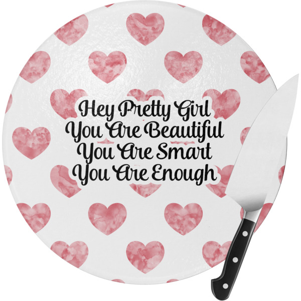 Custom Design Your Own Round Glass Cutting Board - Small