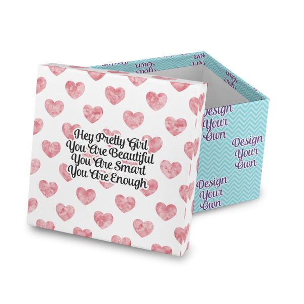 Custom Design Your Own Gift Box with Lid - Canvas Wrapped