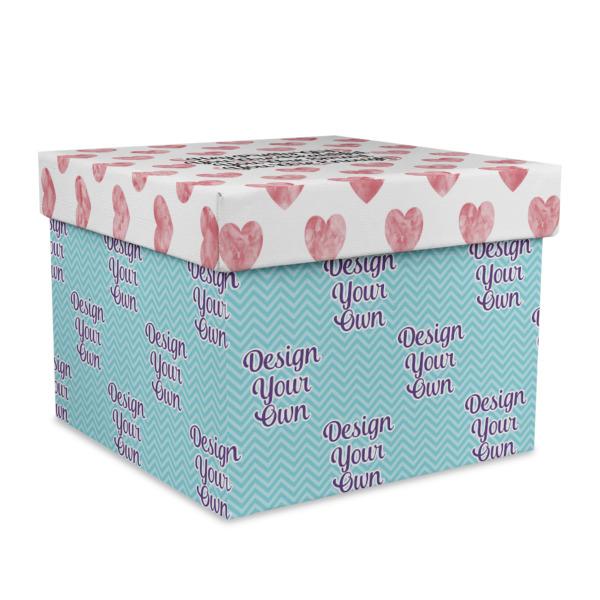Custom Design Your Own Gift Box with Lid - Canvas Wrapped - X-Large