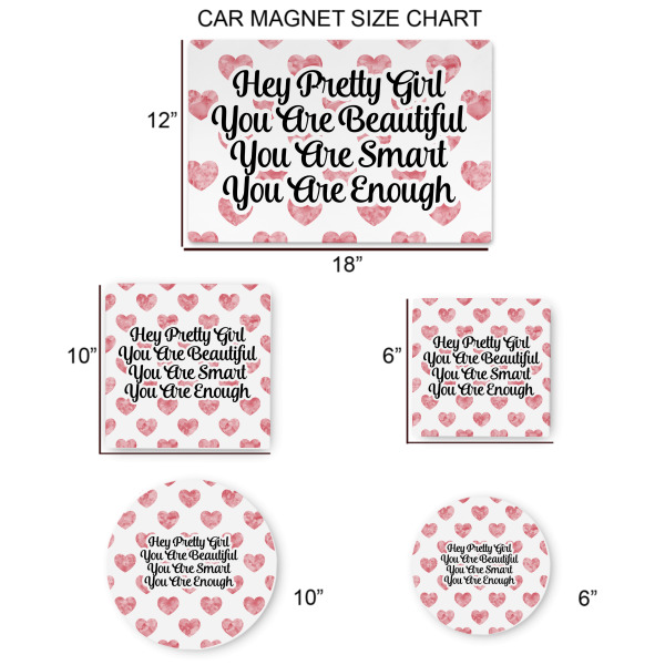 Custom Design - Car Magnets - SIZE CHART