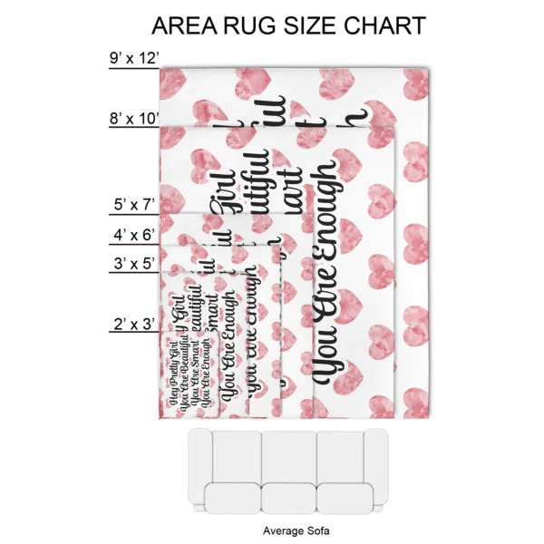 Custom Design - 2'x3' Indoor Area Rugs - Size Chart