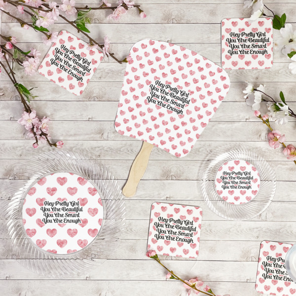 Custom Design - Party Supplies Combination Image - All items - Plates, Coasters, Fans