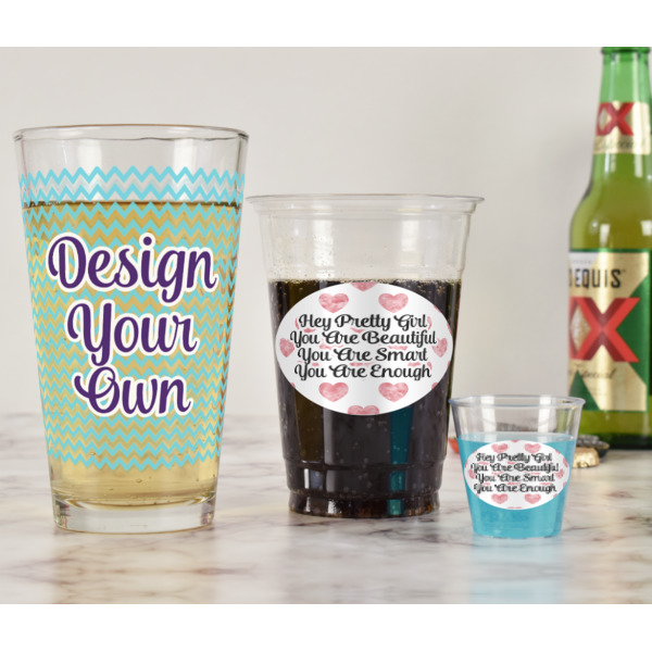 Custom Design - Pint Glass - Full Fill w Transparency - In Context