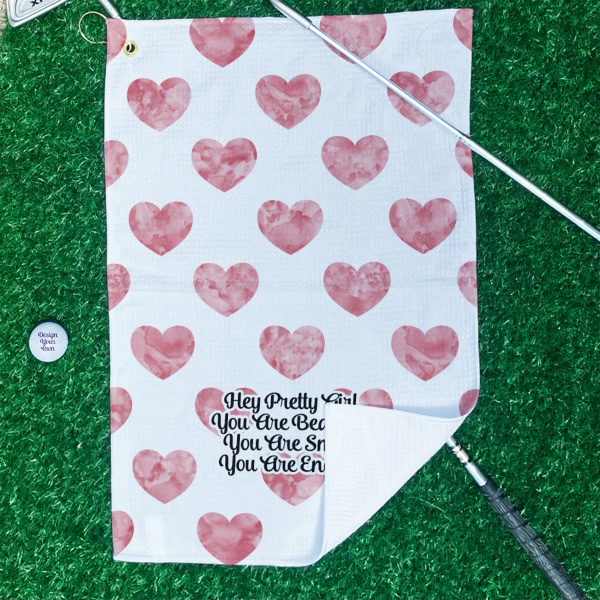 Custom Design - Waffle Weave Golf Towel - In Context
