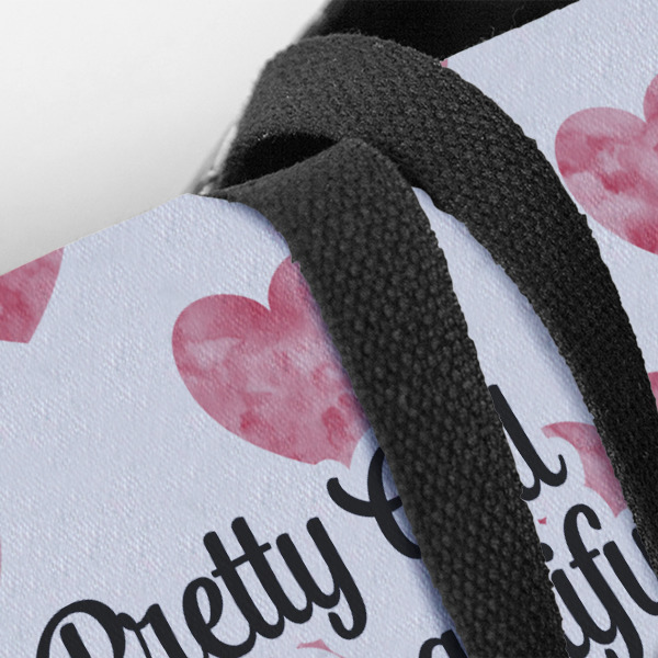 Custom Design - Closeup of Tote w/Black Handles