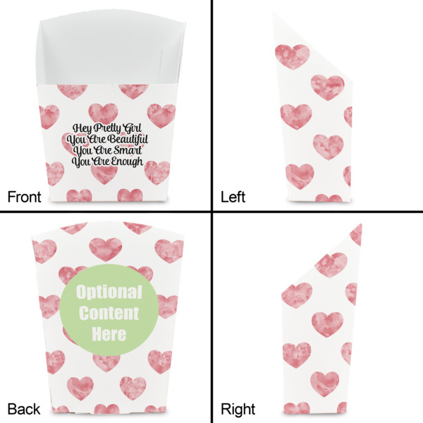 Custom Design - French Fry Favor Box - Front & Back View