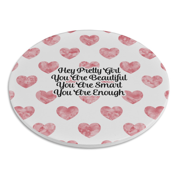 Custom Design - Round Stone Trivet - Angle View