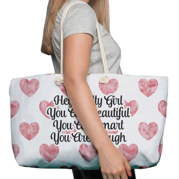 Custom Design - Large Rope Tote Bag - In Context View