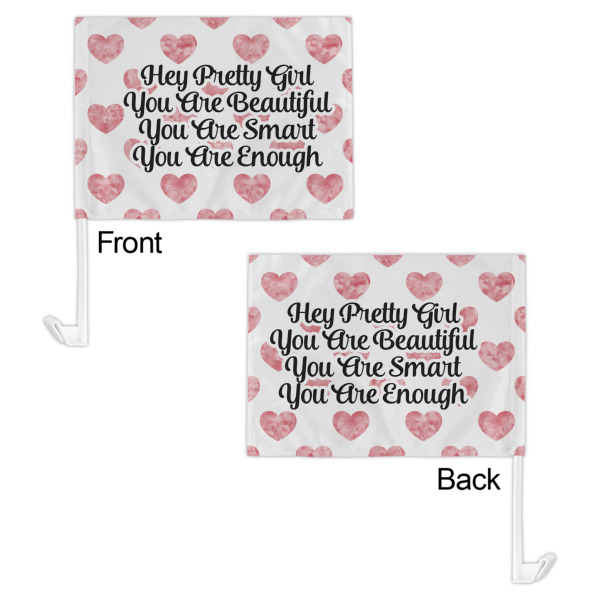 Custom Design - Car Flag - 11" x 8" - Front & Back View