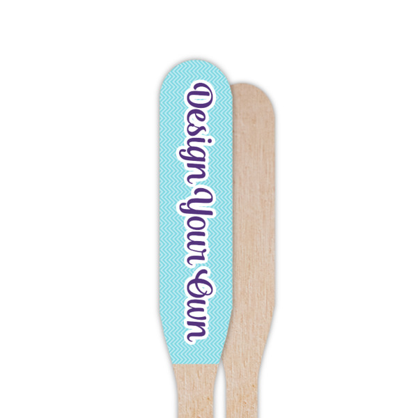 Custom Design - Wooden Food Pick - Paddle - Single Sided - Front & Back