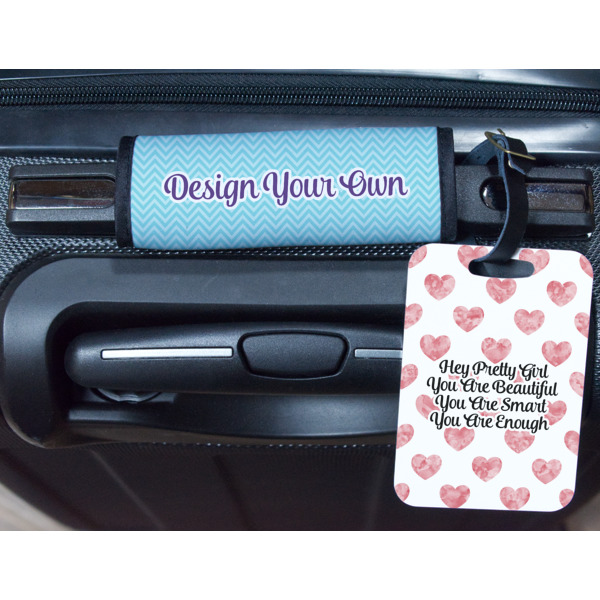 Custom Design - Metal Luggage Tag & Handle Wrap - In Context